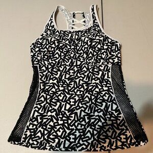 Pink Women's Black and White Vest